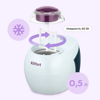 Мороженица Kitfort КТ-1842 белый/фиолетовый 
