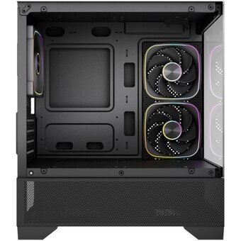  Корпус Powercase Vision Micro M4B (CVMM4B-A3), Tempered Glass, Type-C, 3x 120mm ARGB PWM Fan, чёрный, mATX 