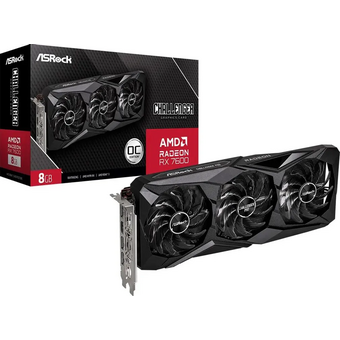  Видеокарта ASRock AMD Radeon RX 7600 Challenger (RX7600 CLP 8GO) 8ГБ, GDDR6, OC, Ret 