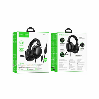  Наушники HOCO W113 Dynamic USB7.1 channel gaming headphones черный 