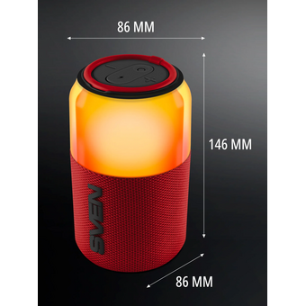  Колонка портативная SVEN PS-130 red 
