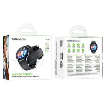  Smart-часы HOCO Y38 Amoled Smart watch call version Black 