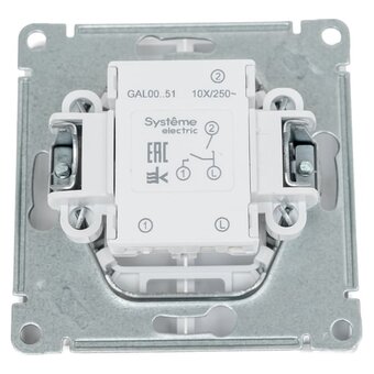  Выключатель Systeme electric Artgallery GAL001351 2-клавишный сх.5, 10АХ, механизм, лотос 