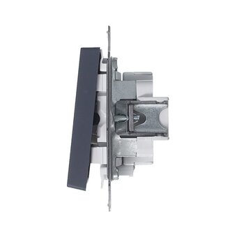  Выключатель Systeme electric AtlasDesign ATN000753 двухклавишный с подсветкой схема 5а 10АХ механизм грифель 
