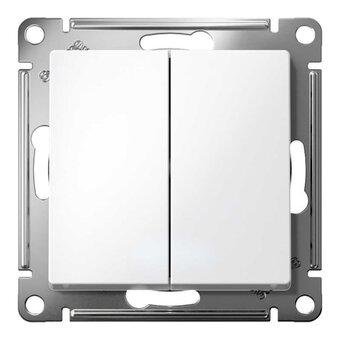  Выключатель Systeme electric AtlasDesign ATN000151 двухклавишный схема 5 10АХ механизм белый 