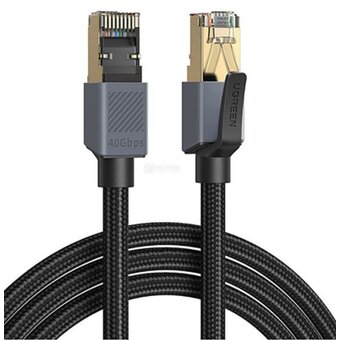  Кабель сетевой UGREEN NW343 (95932) Cat8 F/FTP Ethernet Cable 1м черно-серый 