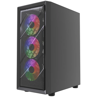  УЦ Корпус Powercase Mistral EA21 (CMAEA21-L4) Tempered Glass, 4x 120mm FRGB Fan, чёрный, ATX (плохая упаковка) 