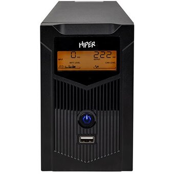 Линейно-интерактивный HIPER Neo LT-1000US 1000VA/500W Розетки 2 CEE АКБ LiFePO4, 77Втч Дисплей, USB зарядка 