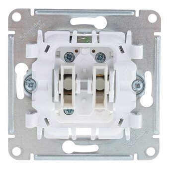  Выключатель Systeme electric Glossa GSL000353 двухклавишный с подсветкой в рамку алюминий сх.5а 