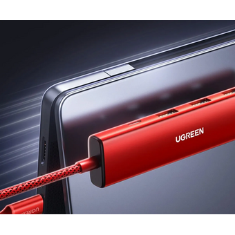  Хаб UGREEN CM478 (75325) 5-in-1 USB-C PD 100W USB-A 3.0 2*USB-A 2.0 HDMI 4K30Hz красный 