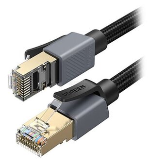  Кабель сетевой UGREEN NW343 (95932) Cat8 F/FTP Ethernet Cable 1м черно-серый 