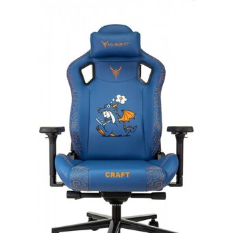  Кресло Knight Craft Dragon синий экокожа крестов. металл 