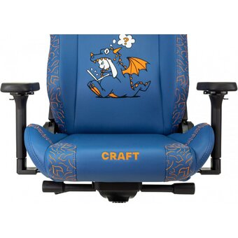  Кресло Knight Craft Dragon синий экокожа крестов. металл 