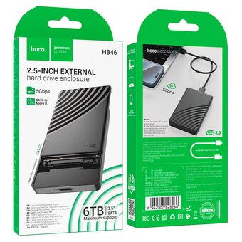  Внешний корпус жесткого диска HOCO HB46 USB3.0 2.5-inch SATA черный 