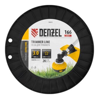  Леска для садовых триммеров Denzel 96843 d-3мм L-166м 