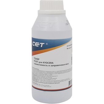  Тонер Cet PK201 OSP0201K-100 черный бутылка 100гр для принтера Kyocera Ecosys P6030cdn/M6026cdn 
