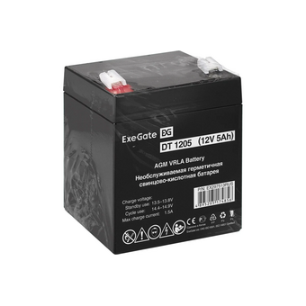  Аккумуляторная батарея Exegate DT 1205 EX297513RUS (12V 5Ah, клеммы F2) 