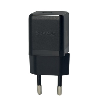  СЗУ BASEUS P10111602113-01 Palm Fast Charger 1C 20W EU With Baseus Mini White Cable USB-C to USB-C 60W (20v/3A) 1m Cluster Black 