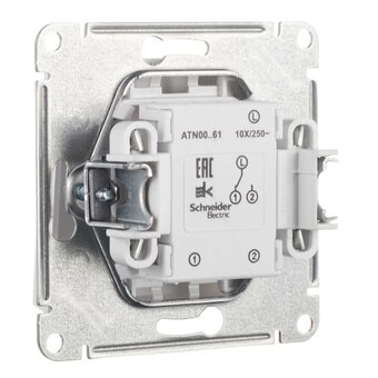  Переключатель Systeme electric AtlasDesign ATN000761 одноклавишный схема 6 10АХ механизм грифель 