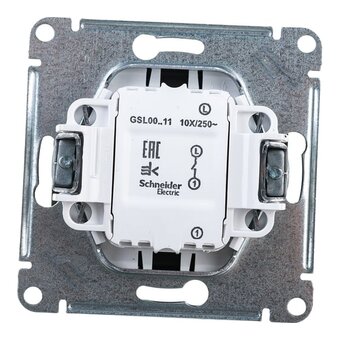  Выключатель Systeme electric Glossa GSL001311 1-клавишный механизм сх.1 графит 
