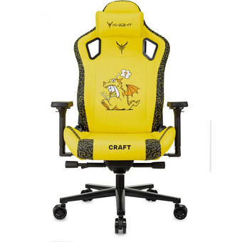  Кресло Knight Craft Dragon желтый экокожа крестов. металл 