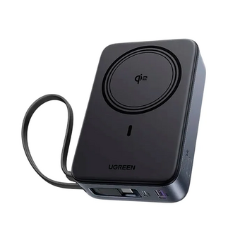  Внешний аккумулятор UGREEN PB567 (55450B) Magnetic 20000mAh Wireless QI2 15W серый космос 