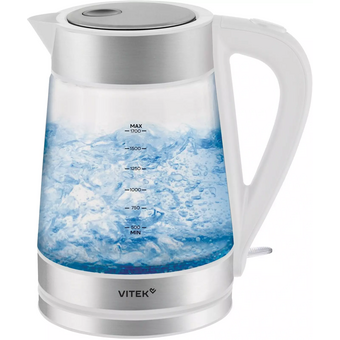  Электрочайник Vitek VT-WK1030 белый/серебристый 
