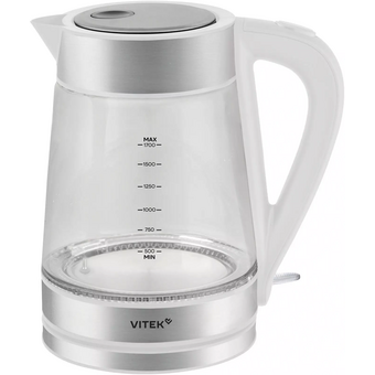 Электрочайник Vitek VT-WK1030 белый/серебристый 