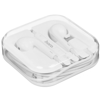  Наушники HOCO M101 Crystal joy wire-controlled earphones with microphone White 