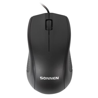  Мышь проводная SONNEN М-201 (512631) черная 