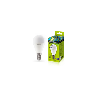  Лампочка Ergolux LED-G45-11W-E14-6K 