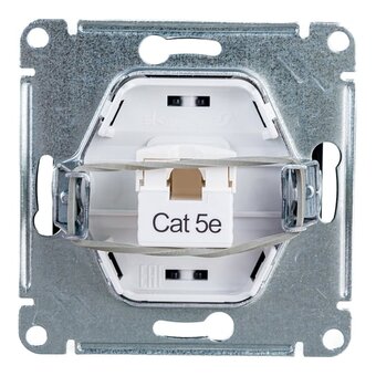  Розетка компьютерная Systeme electric Glossa GSL000781K RJ45 категория 5E антрацит в рамку 
