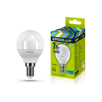  Лампочка Ergolux LED-G45-7W-E14-4K 