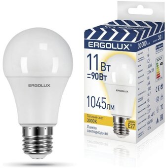  Лампочка Ergolux LED-A60-11W-E27-3K 