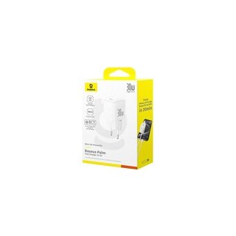  Зарядное устройство Baseus P10111605213-00 Palm fast charger 1C 30W EU Moon White 