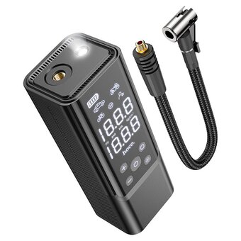  Компрессор автомобильный портативный HOCO ZP7 Maddy 5000mAh черный 