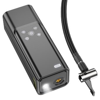  Компрессор автомобильный портативный HOCO ZP7 Maddy 5000mAh черный 