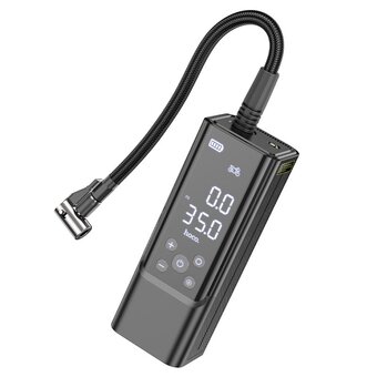  Компрессор автомобильный портативный HOCO ZP7 Maddy 5000mAh черный 