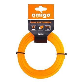  Леска для триммера Amigo 70230 3,0мм квадрат 15м 
