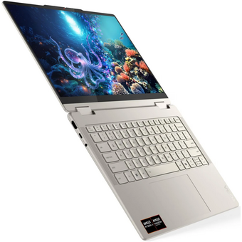  Ноутбук Lenovo Yoga 7 14AKP10 (83JR0060RK_Win11P) AMD Ryzen AI 5 340 2000MHz/14"/1920x1200 Touch OLED/24GB/1024GB SSD/AMD Radeon 840M/Wi-Fi 