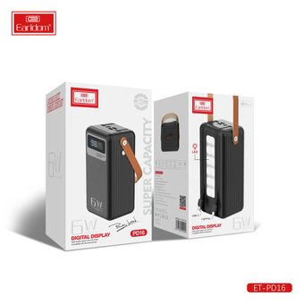  Внешний аккумулятор Earldom PD16 60000mAh черный 