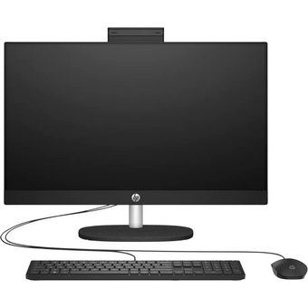  Моноблок HP 24-cr2055ci (C84E3EA) Full HD U5 225U (1.7) 8Gb SSD512Gb Iris Xe без ОС GbitEth WiFi BT 90W клавиатура мышь Cam черный 1920x1080 