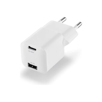  Зарядное устройство uBear WC13WHPD30QC18-AC Pulse Dual GaN белый 