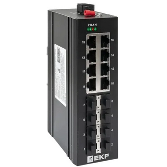  Коммутатор промышленный неуправляемый EKF TSX-U-8GX/SFP-8GT U-8GX/SFP-8GT 8 портов 1000Base-X SFP 8 портов 10/100/1000Base-T(X) RJ45 