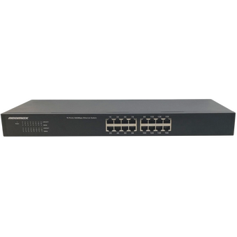  Неуправляемый коммутатор NEOMAX NMS-116P-1000-SR, 16 портов 1000 Mbps, металл Rack 