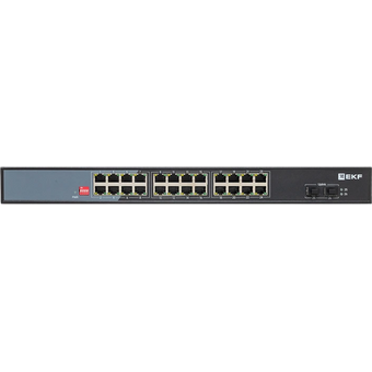  Коммутатор промышленный неуправляемый EKF TSX-U-2GX/SFP-24GTP-R U-2GX/SFP-24GTP-R 2 порта 1000Base-X SFP 24 порта 10/100/1000Base-T(X) RJ45 c PoE 
