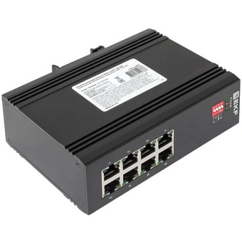  Коммутатор промышленный неуправляемый EKF TSX-U-8GTP U-8GTP 8 портов 10/100/1000Base-T(X) RJ45 c PoE монтаж на DIN-рейку TSX 