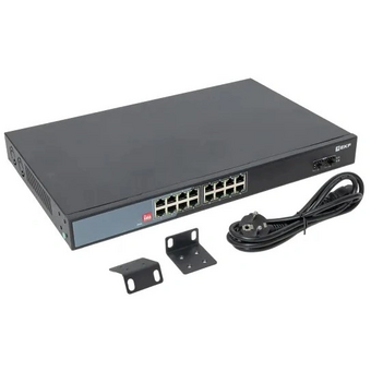  Коммутатор промышленный неуправляемый EKF TSX-U-2GX/SFP-16GTP-R U-2GX/SFP-16GTP-R 2 порта 1000Base-X SFP 16 портов 10/100/1000Base-T(X) RJ45 c PoE 