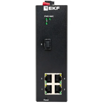  Коммутатор промышленный управляемый EKF TSX-ML2-1GX/SFP-4GTP уровня L2 ML2-1GX/SFP-4GTP 1 порт 1000Base-X SFP 4 порта 10/100/1000Base-T(X) RJ45 c PoE 