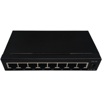  Неуправляемый коммутатор NEOMAX NMS-108P-1000-S, 8 портов 1000 Mbps, металл 